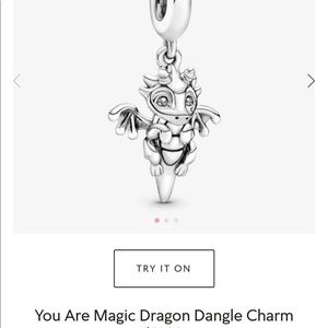NWT Pandora Charm “you are magic dragon”